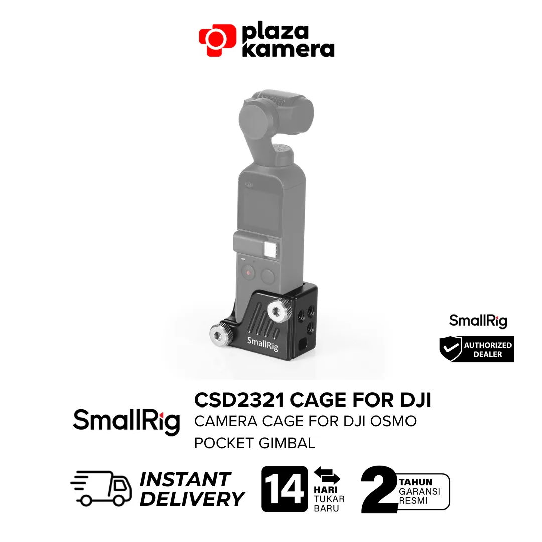 SmallRig CSD2321 cage DJI Osmo Pocket aluminium 69g ringan kompak