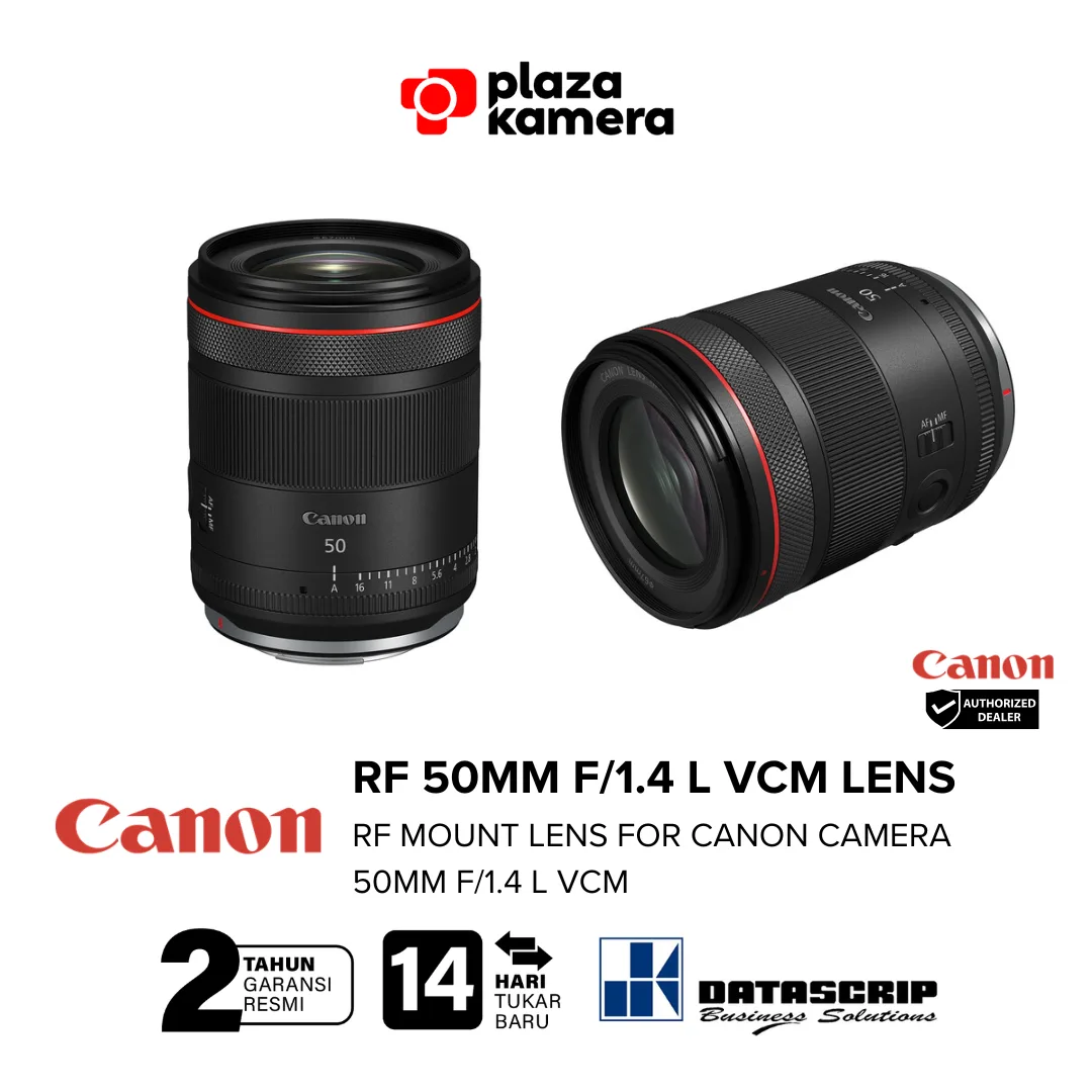 Canon RF 50mm f/1.4 L VCM lensa tampak depan