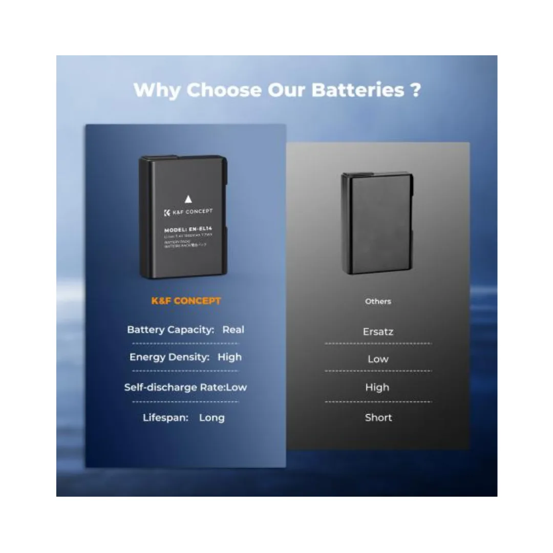 K&F Concept Battery Charger Baterai Kamera Nikon EN-EL14 EN-EL14a - Image 6
