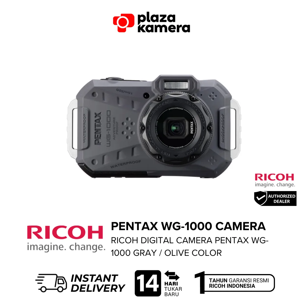 Ricoh PENTAX WG-1000 kamera waterproof tampak produk