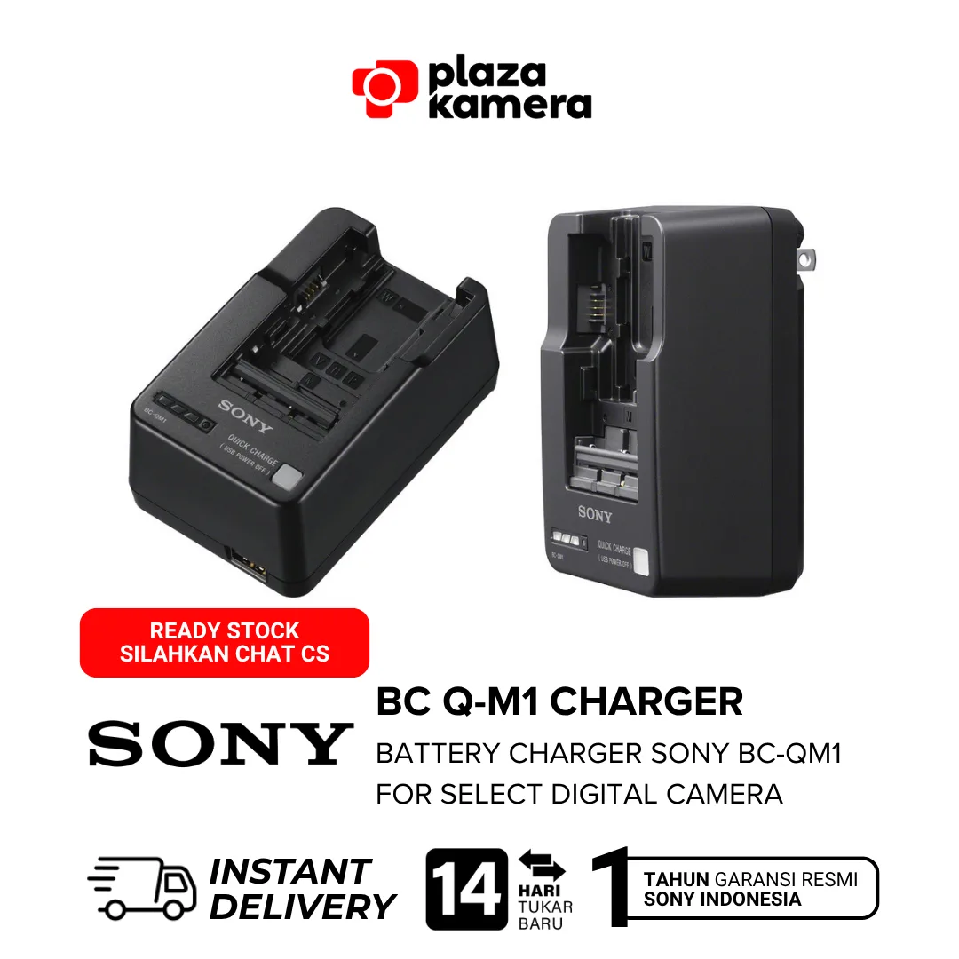 Sony BC-QM1 InfoLithium Battery Charger tampak depan