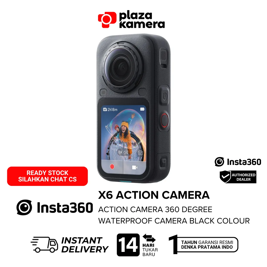 INTSA360 X6 ACTION CAMERA TAMPAK DEPAN