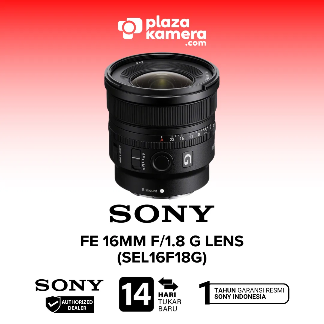 Lensa Kamera Sony FE 16mm F/1.8 G Lens Sony E Mount (SEL16F18G)